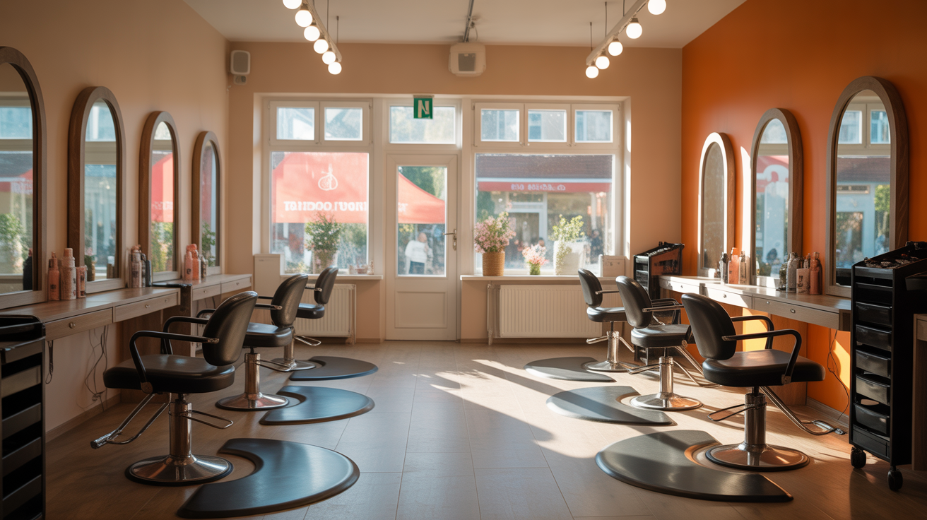 Intérieur d'un salon de coiffure spécialisé pour enfants