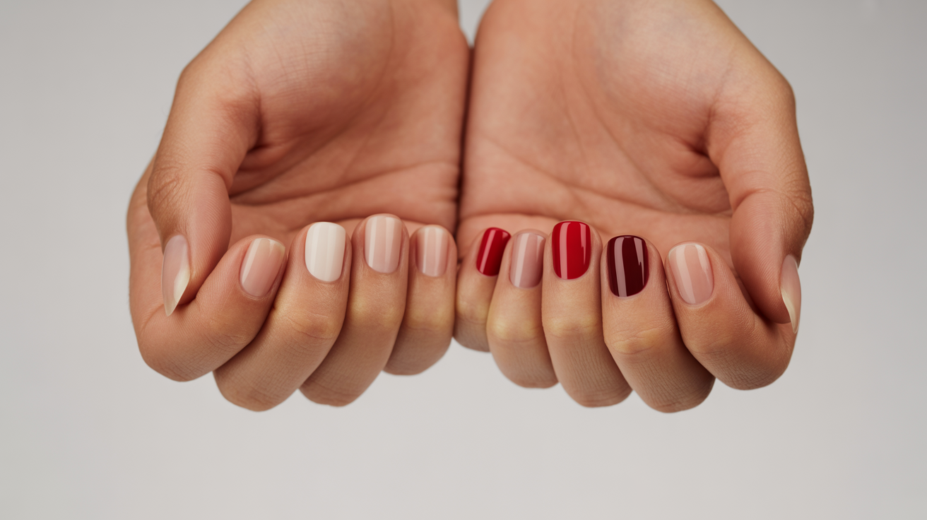 Comparaison visuelle des différents types de vernis à ongles pour femmes enceintes