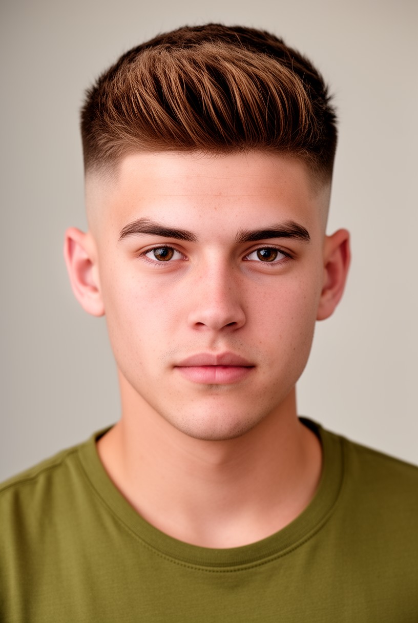 Homme avec un blowout et un taper à mi-hauteur équilibré