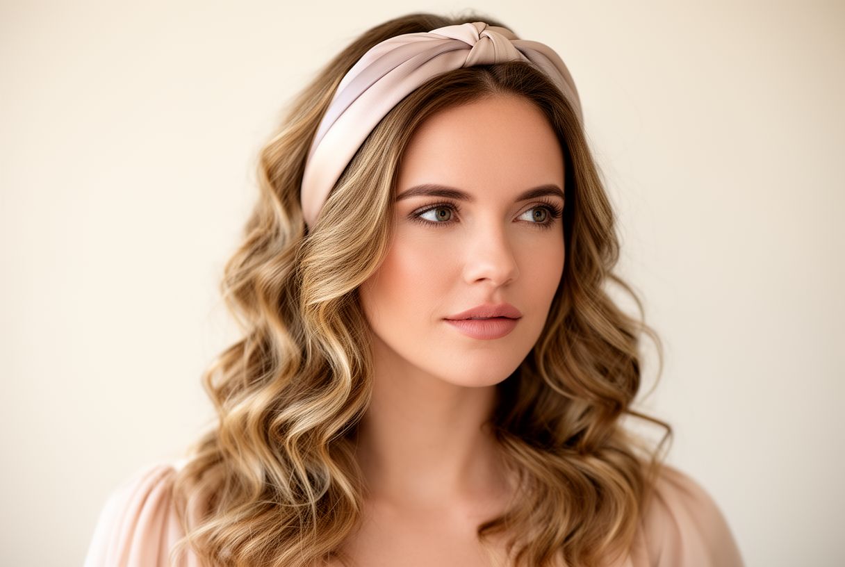 Femme avec une coiffure ornée d'un headband