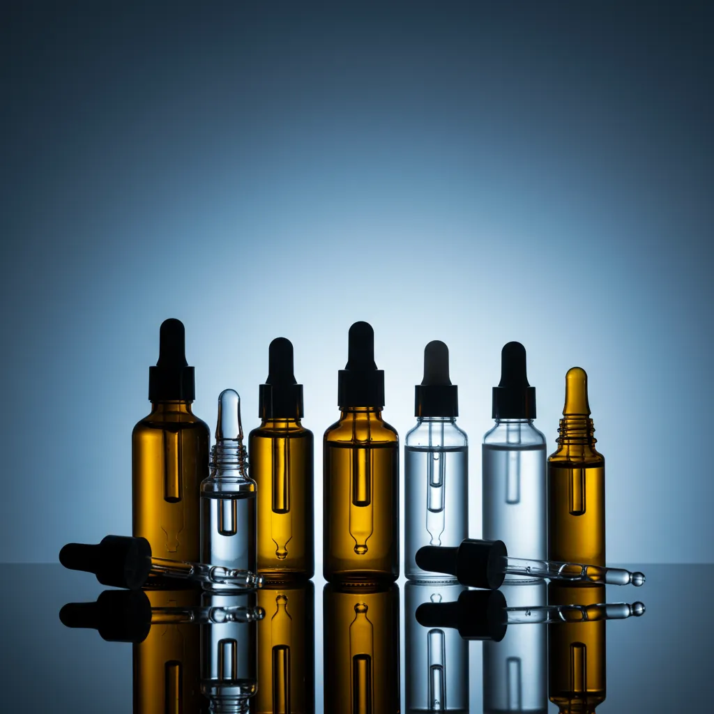 Sérums actifs au niacinamide, acide salicylique et rétinol pour resserrer les pores dilatés et réguler le sébum