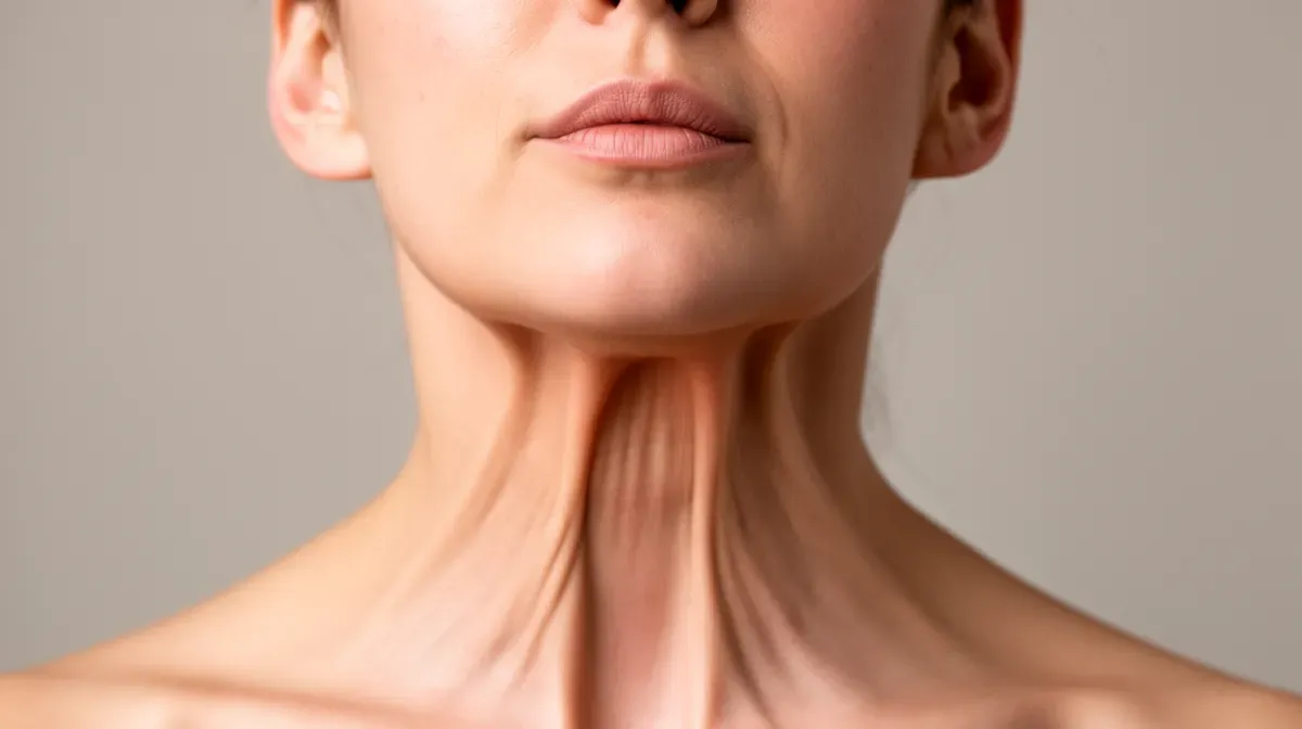 Gros plan montrant l'exécution correcte des exercices de gym faciale avec contraction musculaire visible