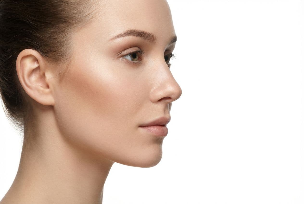 visage féminin de profil