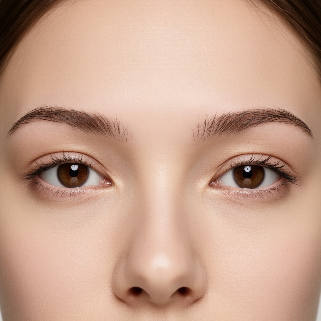 Gros plan de sourcils affinés et clairsemés par un excès d'épilation