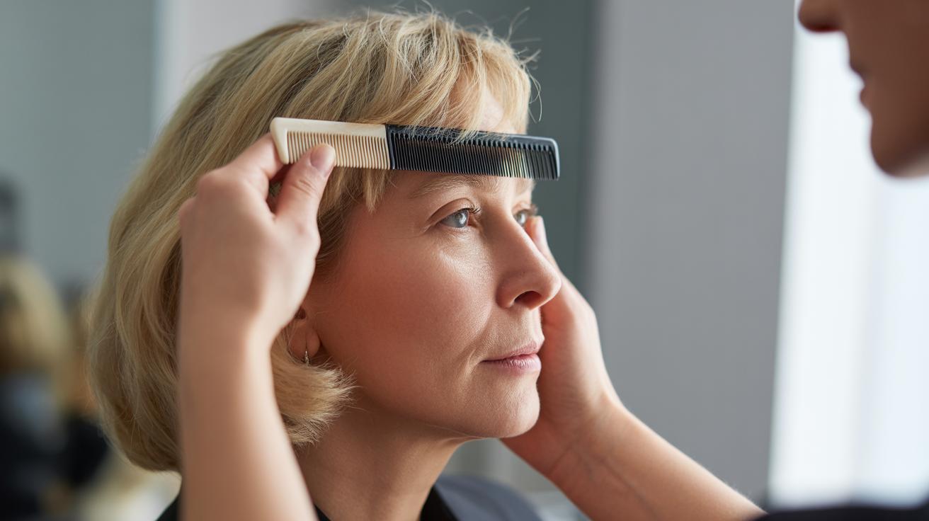 Consultation morphologie du visage chez le coiffeur pour choisir le bon carré