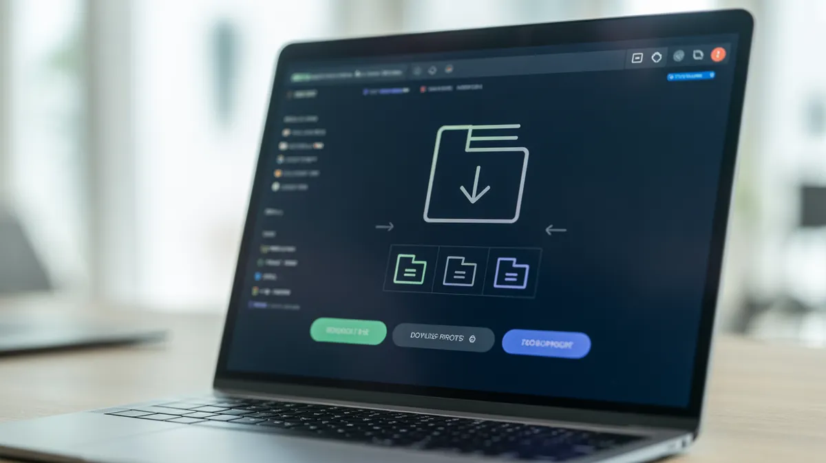 Interface de téléchargement des données personnelles sur ordinateur