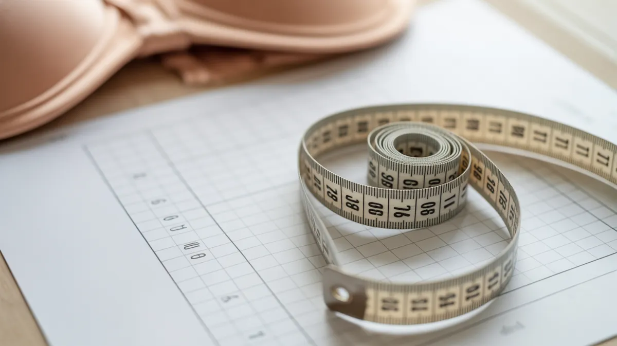 Mètre ruban et guide de mesure pour déterminer la taille de bonnet